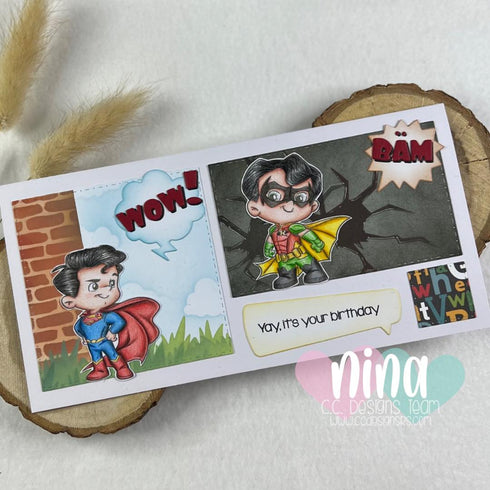 Superhero Clear Stamp Set